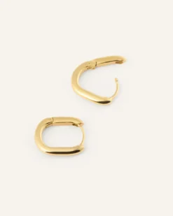Mockberg Slim Small U-Hoops Örhängen Guld