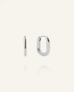Mockberg Slim Small U-Hoops Örhängen Silver