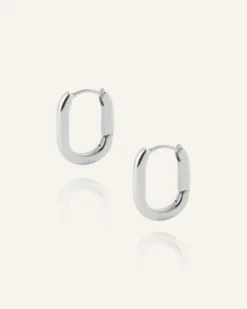 Mockberg Slim Small U-Hoops Örhängen Silver