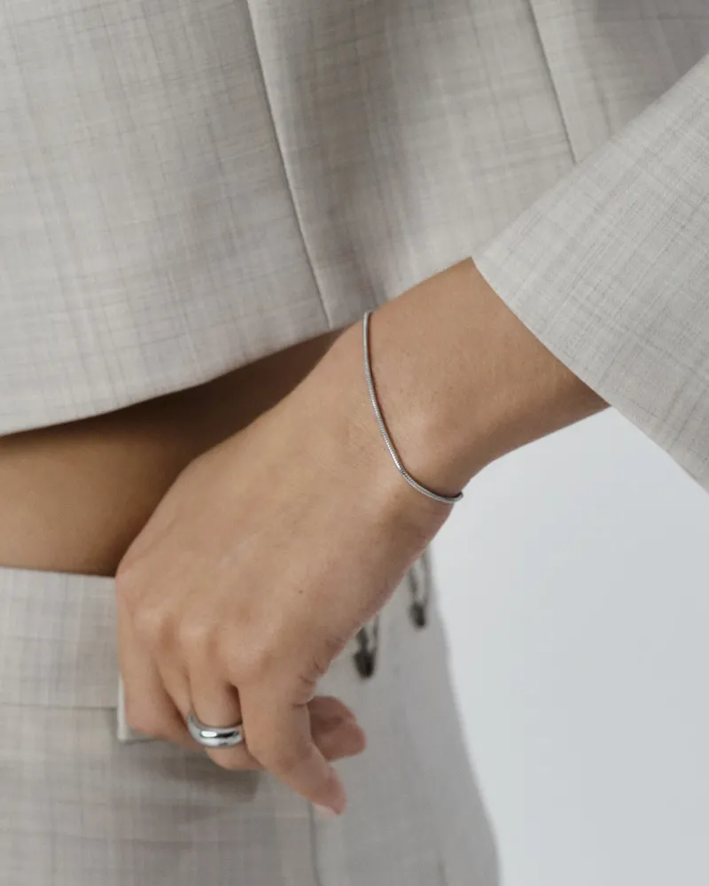 Armband Mockberg Snake Kedja Silver