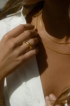 Halsband Mockberg Snake Kedja Guld