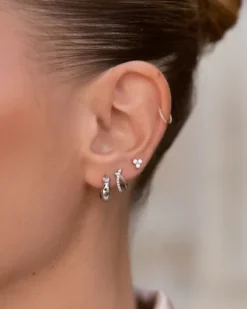 Mockberg Soleil Hoops Örhängen Silver