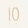 Mockberg Sparkle Extra Large Hoops Örhängen Guld