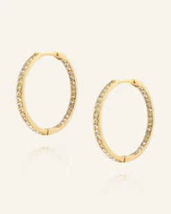 Mockberg Sparkle Extra Large Hoops Örhängen Guld