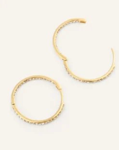 Mockberg Sparkle Extra Large Hoops Örhängen Guld