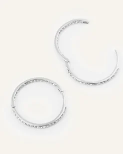 Mockberg Sparkle Extra Large Hoops Örhängen Silver