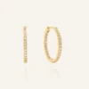 Mockberg Sparkle Large Hoops Örhängen Guld