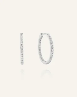 Mockberg Sparkle Large Hoops Örhängen Silver