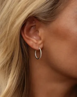 Mockberg Sparkle Large Hoops Örhängen Silver