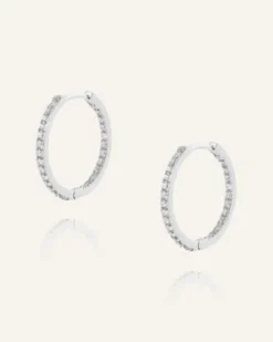 Mockberg Sparkle Large Hoops Örhängen Silver