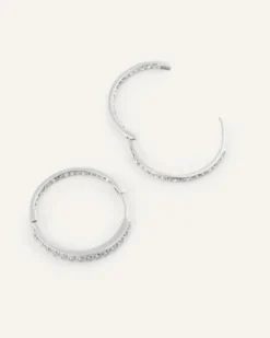 Mockberg Sparkle Large Hoops Örhängen Silver