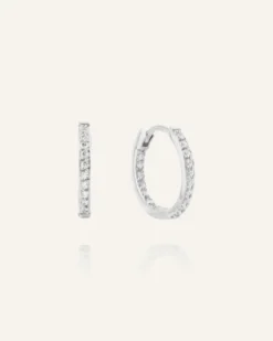 Mockberg Sparkle Medium Hoops Örhängen Silver