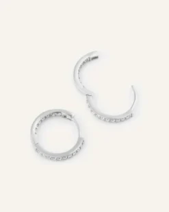 Mockberg Sparkle Medium Hoops Örhängen Silver