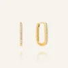 Mockberg Sparkle Medium U-Hoops Örhängen Guld