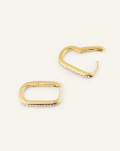 Mockberg Sparkle Medium U-Hoops Örhängen Guld