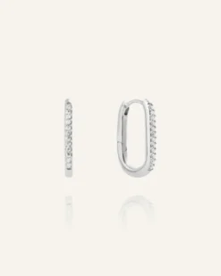 Mockberg Sparkle Medium U-Hoops Örhängen Silver