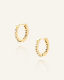 Mockberg Sparkle Small Hoops Örhängen Guld