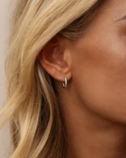 Mockberg Sparkle Small Hoops Örhängen Silver