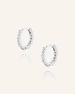 Mockberg Sparkle Small Hoops Örhängen Silver
