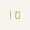 Mockberg Sparkle Small U-Hoops Örhängen Guld