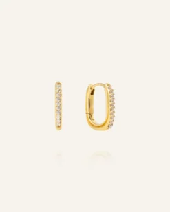 Mockberg Sparkle Small U-Hoops Örhängen Guld