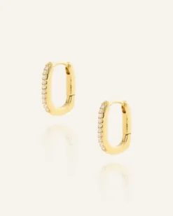 Mockberg Sparkle Small U-Hoops Örhängen Guld
