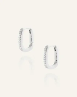 Mockberg Sparkle Small U-Hoops Örhängen Silver