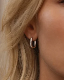 Mockberg Sparkle Small U-Hoops Örhängen Silver