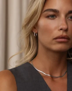 Mockberg Sparkle Small U-Hoops Örhängen Silver