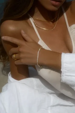 Armband Mockberg Tennis Guld