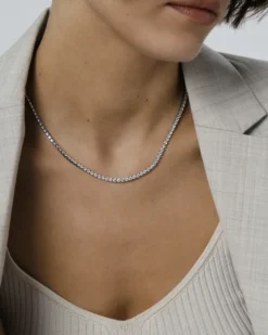 Halsband Mockberg Tennis Silver