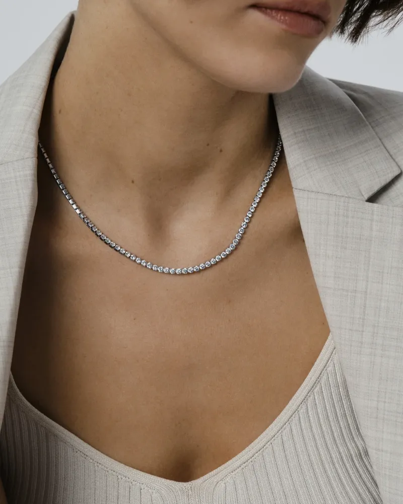 Halsband Mockberg Tennis Silver