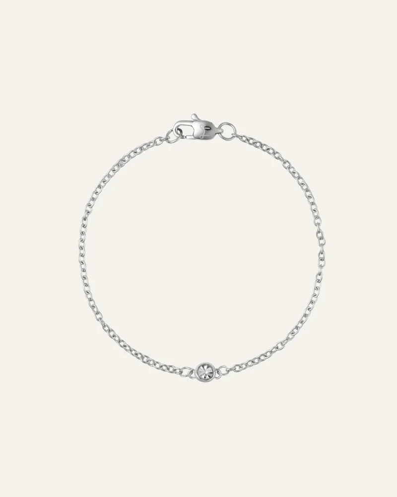 Armband Mockberg Thin Diamond Silver