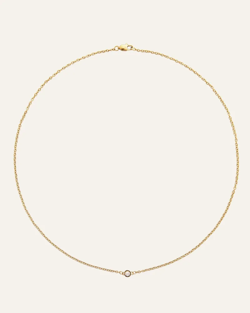 Halsband Mockberg Thin Diamond Guld