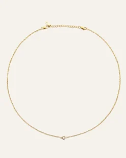 Halsband Mockberg Thin Diamond Guld