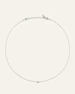 Halsband Mockberg Thin Diamond Silver