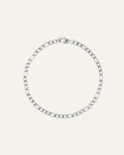 Armband Mockberg Thin Figaro Silver