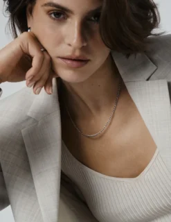 Halsband Mockberg Thin Figaro Silver