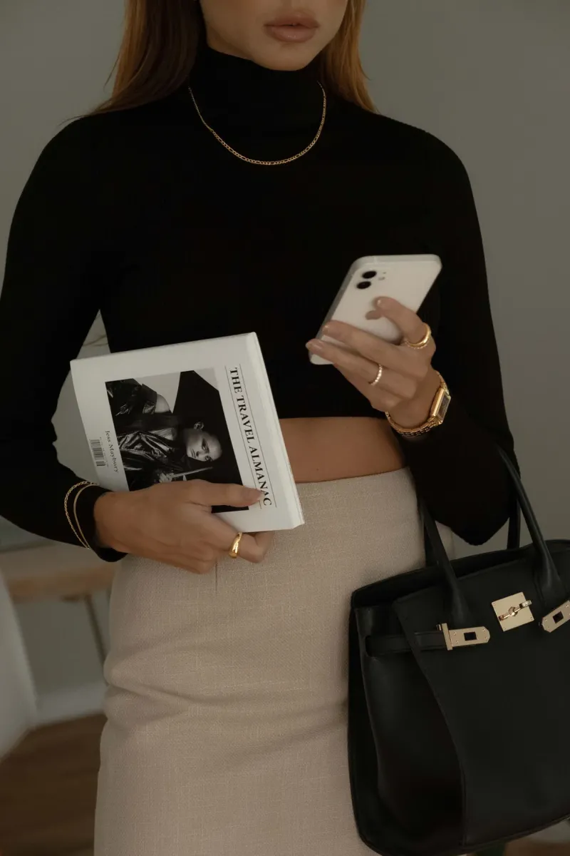 Halsband Mockberg Thin Figaro Guld