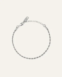 Armband Mockberg Thin Rope Silver