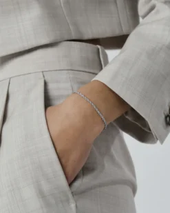 Armband Mockberg Thin Rope Silver