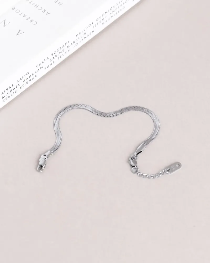 Armband Mockberg Thin Snake Silver