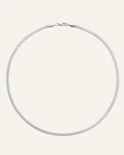 Halsband Mockberg Thin Snake Silver