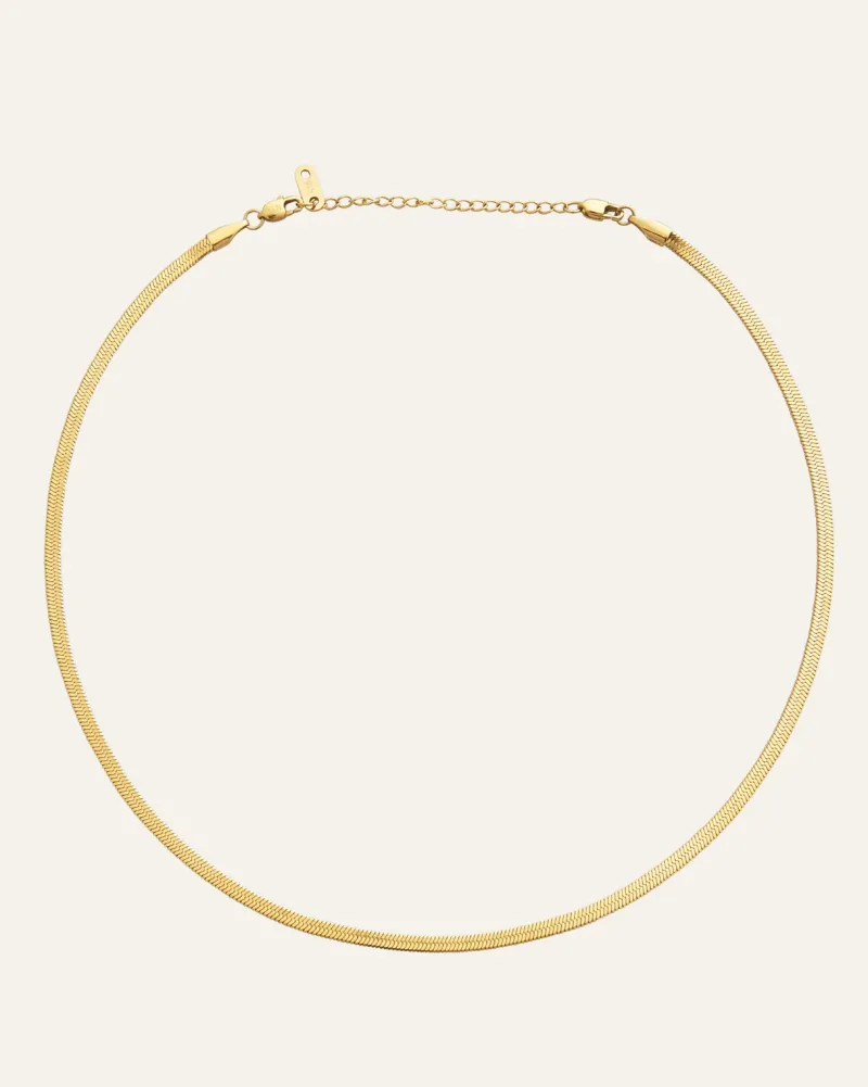 Halsband Mockberg Thin Snake Guld