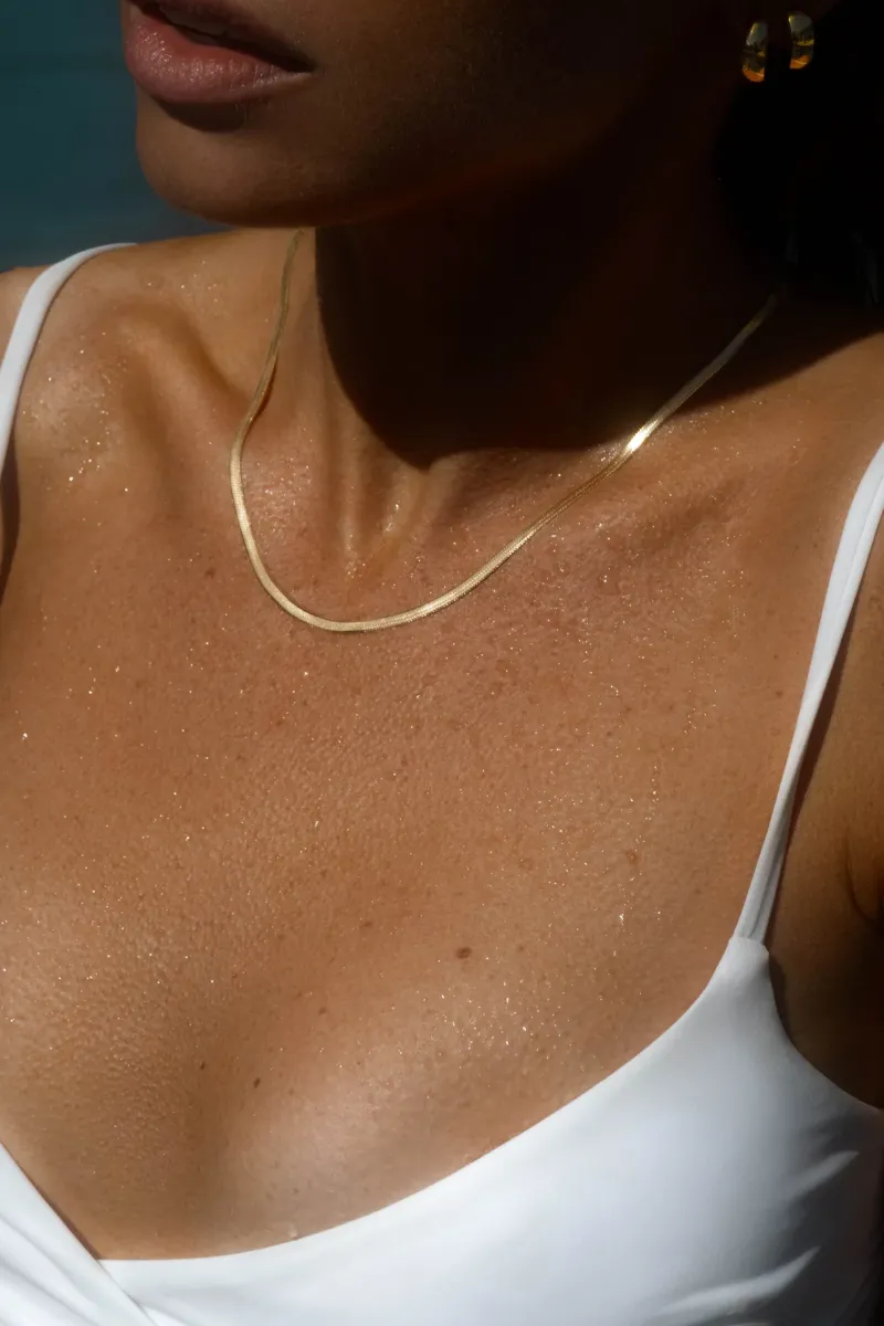 Halsband Mockberg Thin Snake Guld