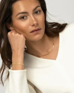 Halsband Mockberg Thin Snake Guld