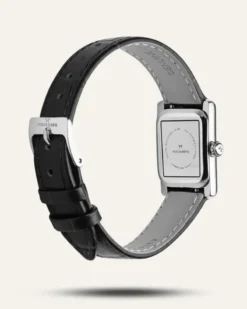 Klockor Mockberg Timeless Black Leather Silver Watch MB0246
