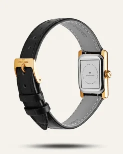 Klockor Mockberg Timeless Black Leather Gold Watch MB0245
