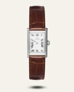 Klockor Mockberg Timeless Brown Leather Silver Watch MB0248