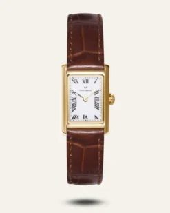 Klockor Mockberg Timeless Brown Leather Gold Watch MB0247